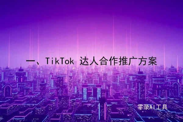 一、TikTok 达人合作推广方案
