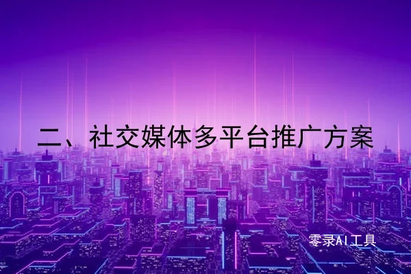 二、社交媒体多平台推广方案