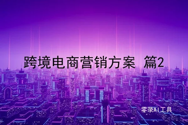 跨境电商营销方案 篇2