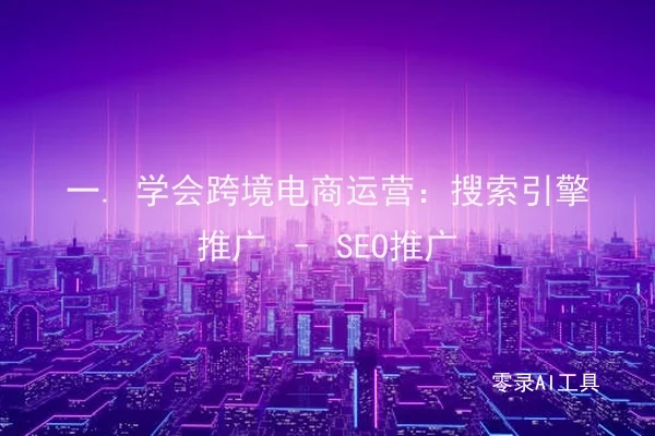 一. 学会跨境电商运营：搜索引擎推广 – SEO推广
