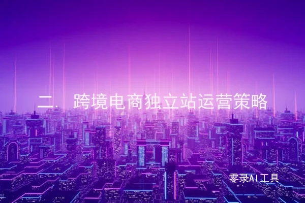 二. 跨境电商独立站运营策略